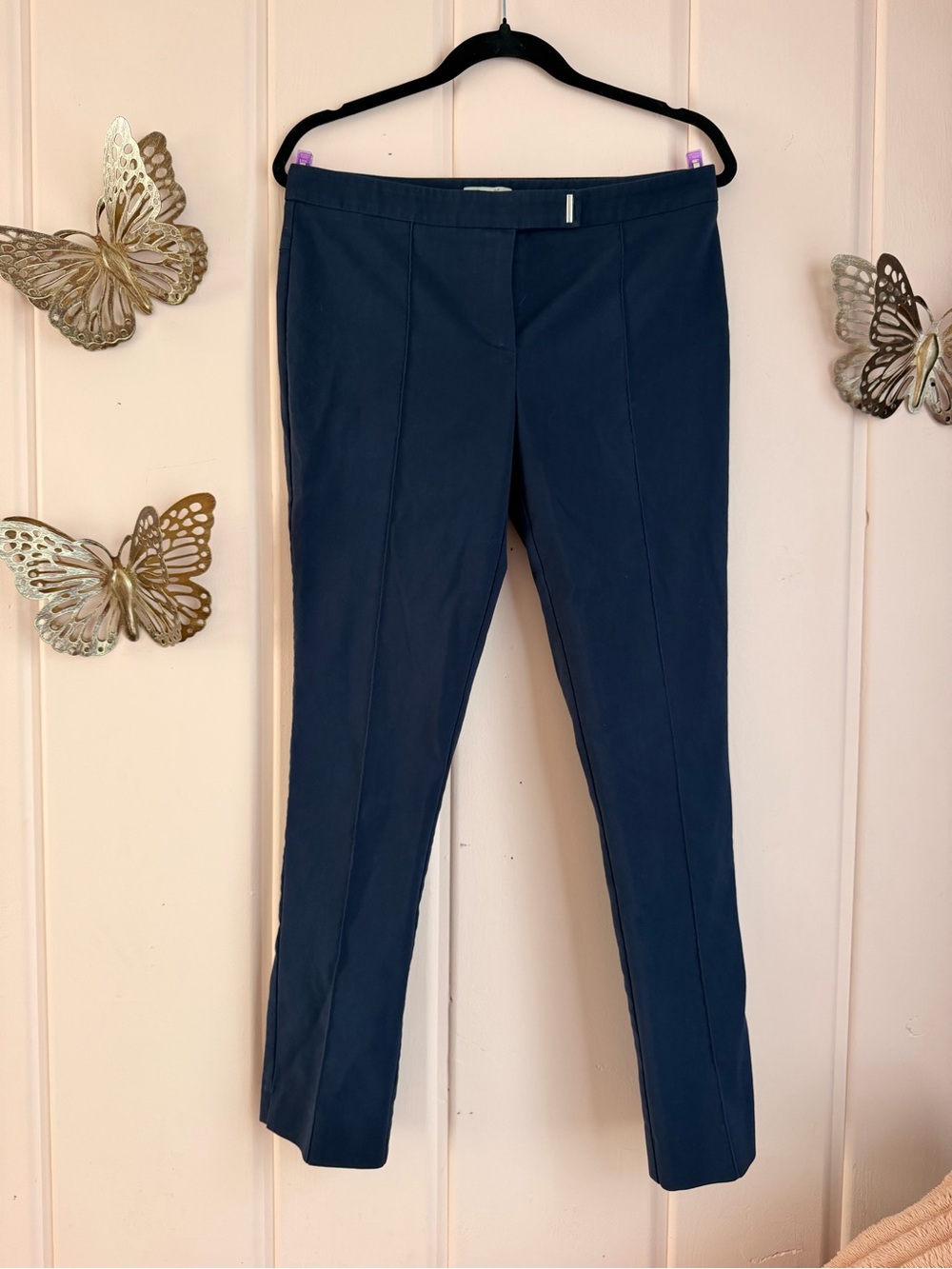 Santorelli Slim Navy Ankle Pants sz6